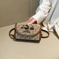 Beibao New Fashionable Cylindrical Bag Women's Shoulder Bag Embroidered Canvas Women's Bag Crossbody Bag Texture Small Bag-belleandkai.com