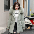 Women Parka Fashion Long Coat Wool Liner Hooded Parkas 2023 New Winter Jacket Slim with Fur Collar Warm Snow Wear Padded Clothes-belleandkai.com