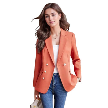 2024 Fashion Women's Blazers Autumn New Coats Jackets Long Sleeve Single Button Casual Outerwears Female Clothing Coat-belleandkai.com