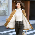 Plus Fleece Women Midi Parkas Autumn Winter Korean Loose Harajuku Thicken Thermal Pockets Drawstring Solid Hooded Trench Coats-belleandkai.com