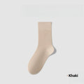 1/5 Pairs Cotton Socks Women Seamless Soft Crew Socks Medium Tube Long Loose Casual Solid Color Anti-Pilling Breathable-belleandkai.com