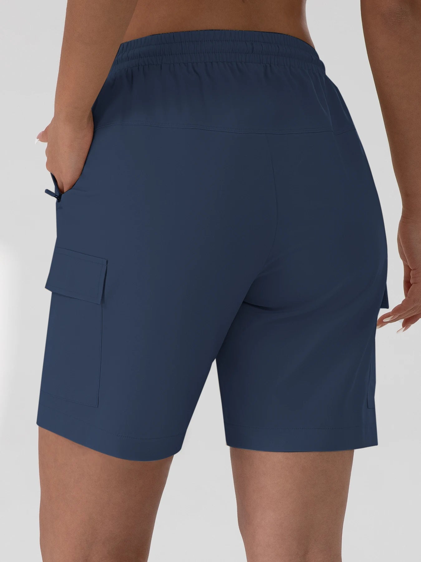 1/2 PCS  Loose Women Shorts with 2 Flap Pockets Adjustable Drawstring Cargo Short Outdoor Quick Dry Lightweight Shorts-belleandkai.com