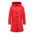 Fahsyee Raincoat Women, Rain Jacket Waterproof Raincoat Hooded Windbreaker Outdoor Long Active-belleandkai.com