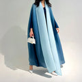 Miyake Jacket Arab Middle East Dubai Loose Women's Clothing Folds Gradual Change Trench Coat Long 2025 New Women's Clothing-belleandkai.com