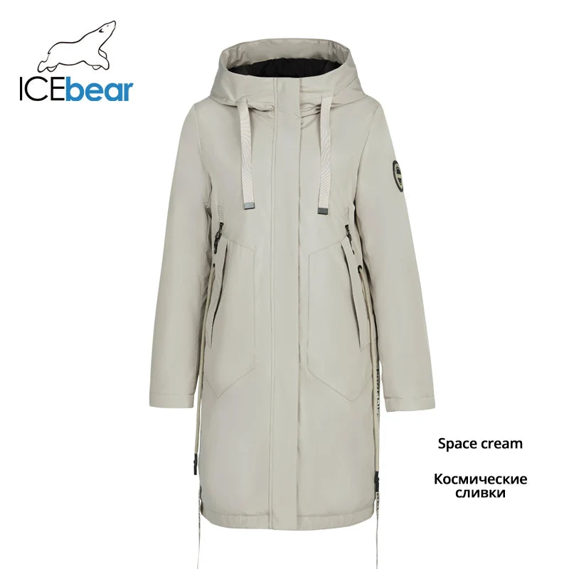 ICEbear 2023 new fall women's coat with a hood casual wear quality fashion autumn parka  brand clothing GWC20035D-belleandkai.com