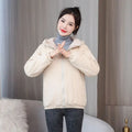 Women's Fleece Coat Winter Warm Thicken Solid Windbreaker Hooded Cotton Plush Hooded Jackets Casual Outdoor Windproof Jacket-belleandkai.com