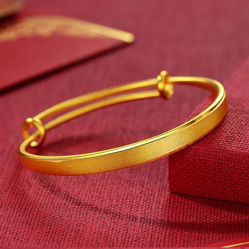 Sparkling Starry Sky Women's Bracelet, 24K Pure Gold AU999, Shining Like a Galaxy on Your Wrist-belleandkai.com