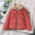 Women's Thickened Short Cotton Jacket 2025 Loose Fit Stand Collar Autumn Winter Fashion Outerwear Versatile Cotton Coat-belleandkai.com