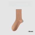 1/5 Pairs Cotton Socks Women Seamless Soft Crew Socks Medium Tube Long Loose Casual Solid Color Anti-Pilling Breathable-belleandkai.com