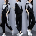 Plus Size Women's Casual Sportswear Hoodie Set Two Piece Loose Fit Outfit Autumn Collection Comfortable Breathable Clothing-belleandkai.com