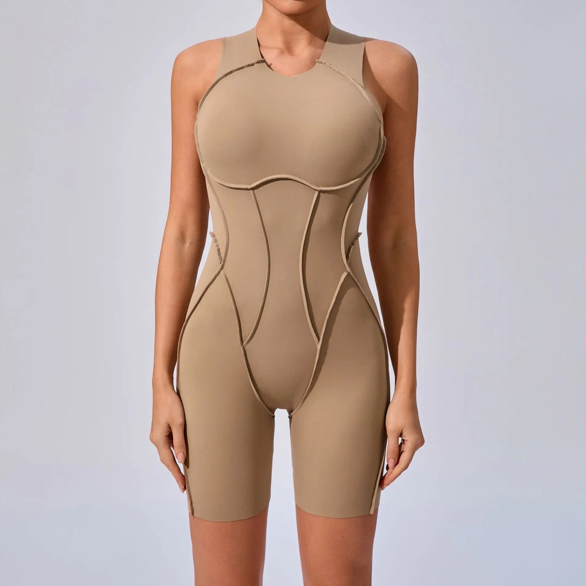 Women Tracksuit Sports Overalls Padding Sporty Jumpsuit Sportswear Woman Gym Set Sleeveless Yoga Clothing Suit for Fitness Set-belleandkai.com