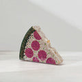 Alizekerr Pizza Shaped Diamond Evening Clutch Bags 2024 New Gorgeous Unique Metallic Watermelon Rhinestone Purses Wedding Party-belleandkai.com