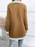 Vintage Suede Woolen Overcoats Women Loose Laple Thicken Long Sleeve Female Coats 2024 Autumn Winter Fashion Lady Outerwears-belleandkai.com