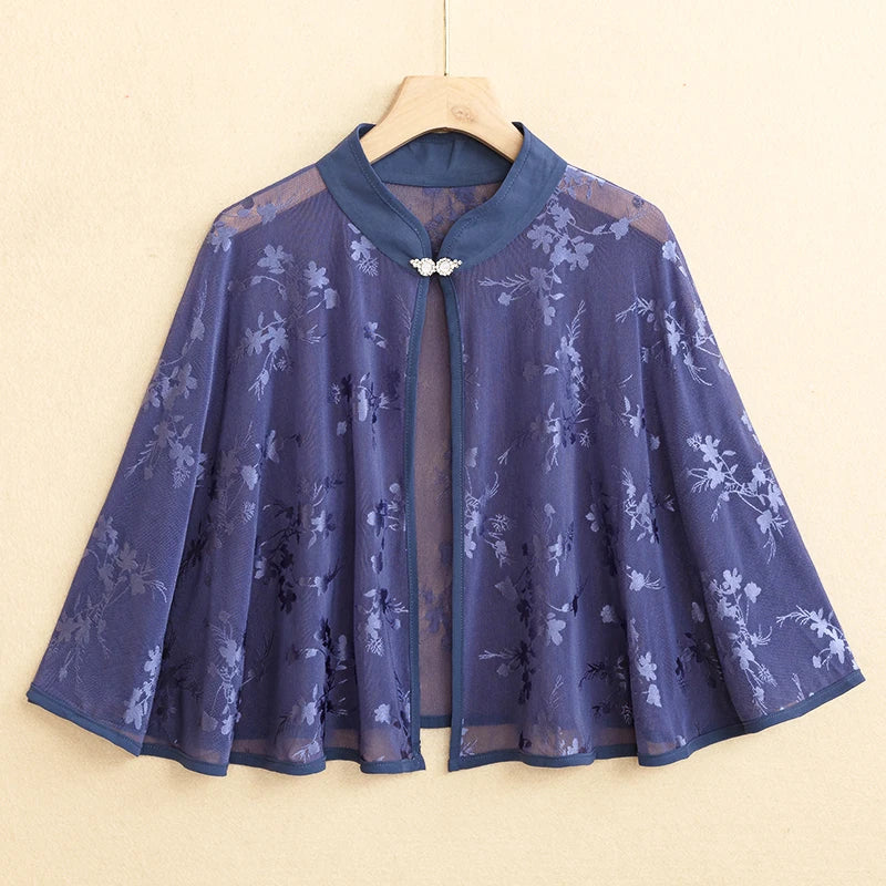 Cloak Summer Capes Ponchos Coats Fashion Clothes Women Clothing Tops Streetwear Party Vintage Casual Elegant Outerwear-belleandkai.com