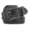 Men's Jeans Rhinestone Large Size Belt Women's Belt Western Denim Shiny Rivet Design Leather HipHop Punk Rock Y2K Style Belt-belleandkai.com
