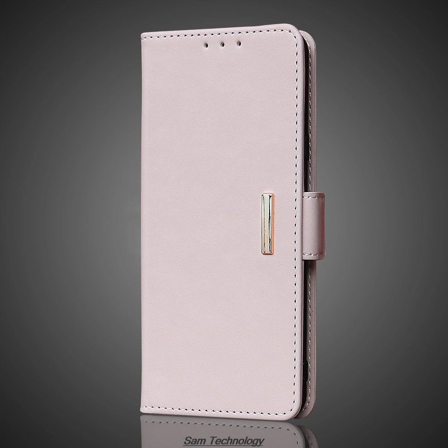 Magnetic buckle Leather Case for OPPO Realme C63 Wallet RFID BLOCKING Flip Cover Women Girls Simple Capa Fundas Coque-belleandkai.com