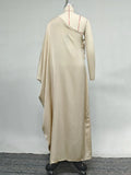 Elegant Batwing Sleeves Solid Color Split-Joint-belleandkai.com