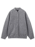 TRAFZA 2025 Women's Winter Street Jacket Solid Color Pocket Single-Breasted Jacket Women's Versatile Casual Jacket Cardigan Top-belleandkai.com