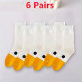10 Pairs Cartoon Women Socks Fashionable And Versatile Cute Design Funny Goose Breathable Soft Comfortable Women Casual Socks-belleandkai.com