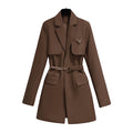 Korean Fashion Blazers Women Coats Spring Autumn Lace-Up Solid Jackets Women's Clothing Elegant Blazers for Women Tailored Coat-belleandkai.com