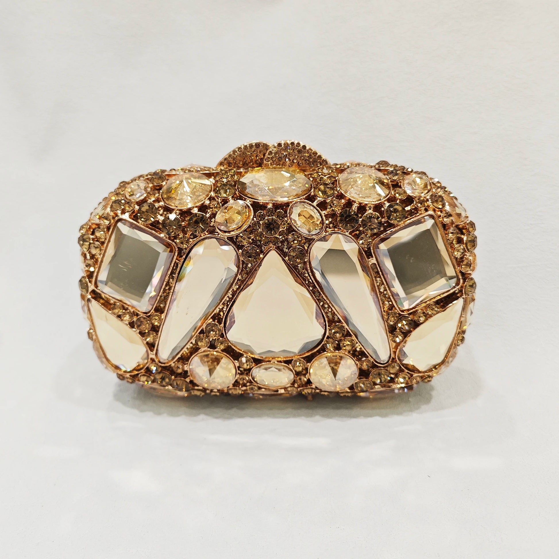 WHTUOHENLarge Silver Stones Wedding Dress Purses Women Bridal Crystal Handbags Rhinestone Party Prom Evening Clutches Minaudiere-belleandkai.com