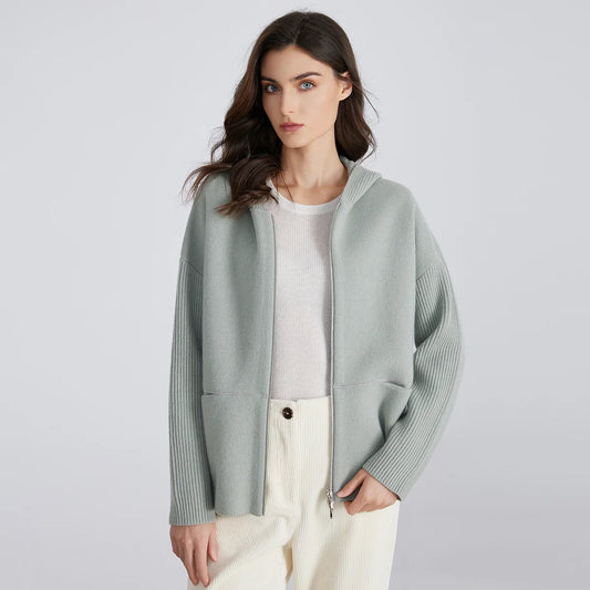 BC937 Luxury brand womens Clothing hooded wool coats Winter long sleeved clothes-belleandkai.com