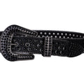Studded Rhinestone Belts Women Fashion Belt Shiny Pu Leather Belt, Wedding Party Belt Couple Valentines Gifts For Girlfriends-belleandkai.com
