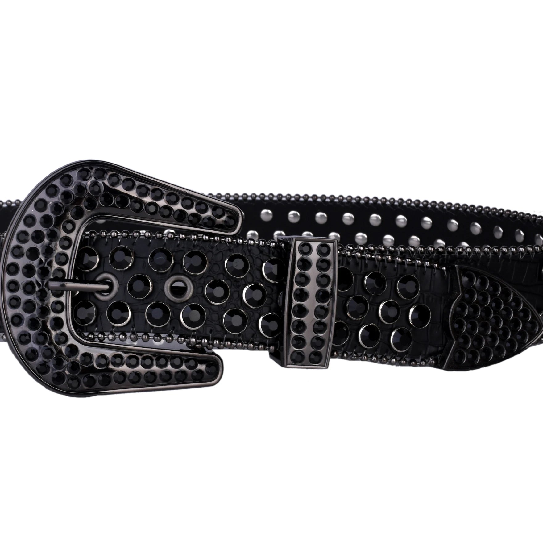 Studded Rhinestone Belts Women Fashion Belt Shiny Pu Leather Belt, Wedding Party Belt Couple Valentines Gifts For Girlfriends-belleandkai.com