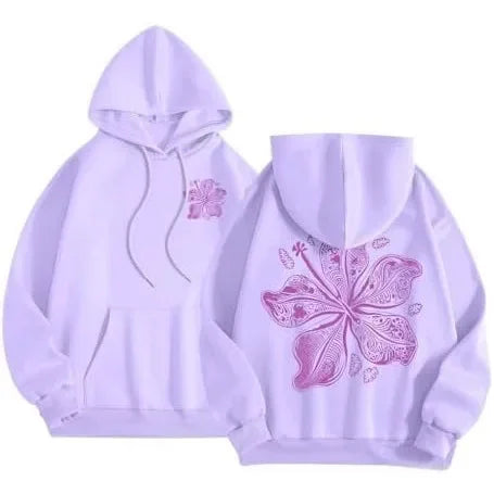 Fashionable Sporty Hoodie Casual Shoulder-Length Sleeve Printed Comfortable Polyester Women's Sweatshirt Trendy Streetwear-belleandkai.com