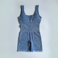 Women's Yoga Jumpsuits Ribbed One Piece Padded Tank Tops Rompers Sleeveless Acid Wash Activewear Unitard Sexy Bodycon-belleandkai.com