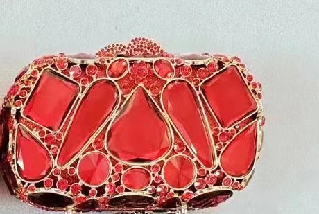 WHTUOHENLarge Silver Stones Wedding Dress Purses Women Bridal Crystal Handbags Rhinestone Party Prom Evening Clutches Minaudiere-belleandkai.com