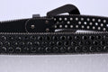Studded Rhinestone Belts Women Fashion Belt Shiny Pu Leather Belt, Wedding Party Belt Couple Valentines Gifts For Girlfriends-belleandkai.com