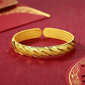 Sparkling Starry Sky Women's Bracelet, 24K Pure Gold AU999, Shining Like a Galaxy on Your Wrist-belleandkai.com