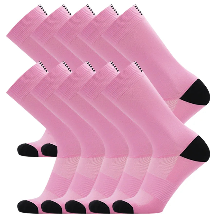 1/5/10/20pair Mid-Calf Athletic Socks For Cycling Running, Sweat-absorbing Breathable Sports Socks For Men Women-belleandkai.com
