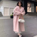 Casual Loose Autumn Women Jacket Winter Teddy Coat Woman Faux Fur Coat Female Plush Thick Warm Fleece Long Jacket Oversized-belleandkai.com