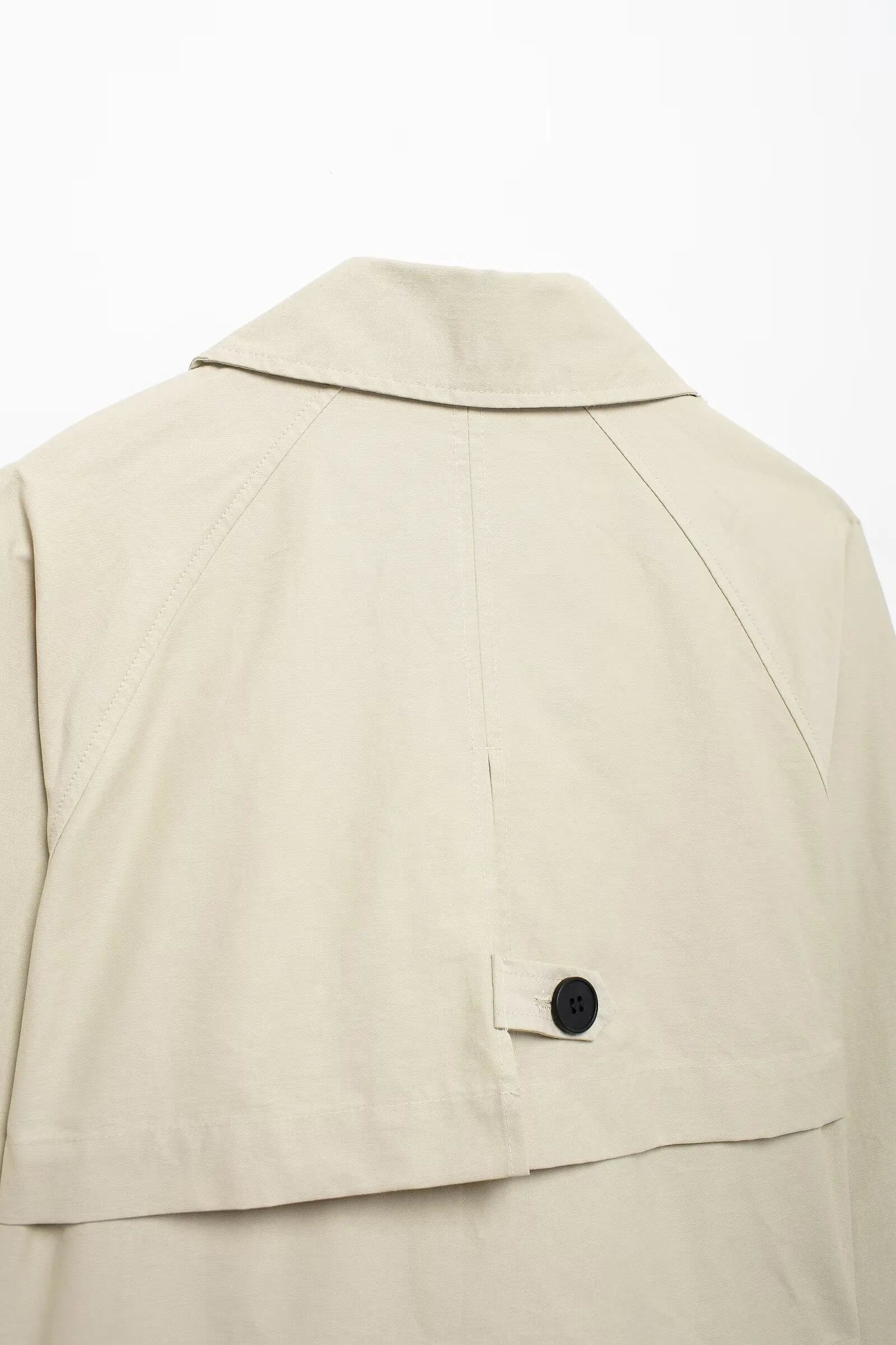 TRAF Women Autumn 2024 New Fashion Short Jacket Coat Chic Lapel Casual Double-breasted All-match Thin Coat Outerwear Mujer-belleandkai.com