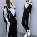 Plus Size Women's Casual Sportswear Hoodie Set Two Piece Loose Fit Outfit Autumn Collection Comfortable Breathable Clothing-belleandkai.com
