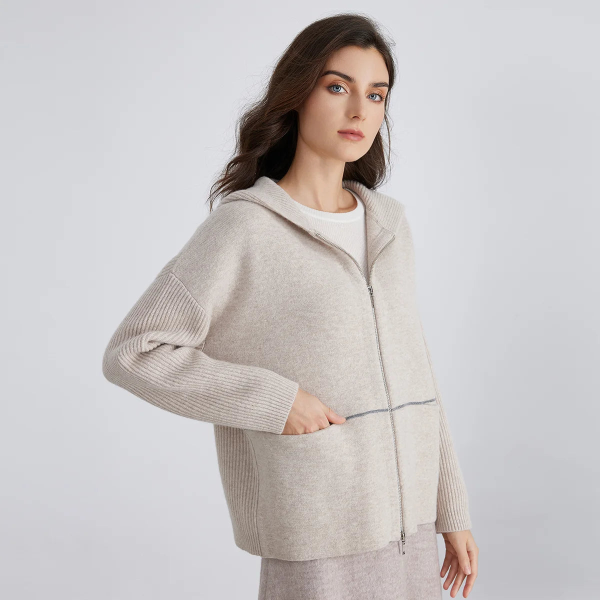 BC937 Luxury brand womens Clothing hooded wool coats Winter long sleeved clothes-belleandkai.com