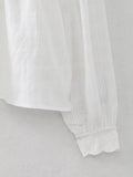 Willshela Women Fashion Embroidery White Hollow Out Blouse Vintage O-Neck Long Sleeves Female Chic Lady Shirts-belleandkai.com