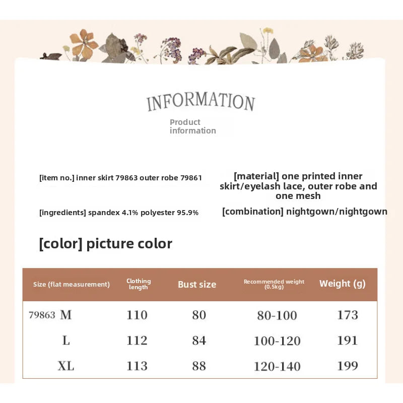 Fashion Leopard Print Neck Hanging Nightgown for Women Sexy Lace Backless Slit Sleepwear Luxury  Nightgown Set   Sexy Nightdress-belleandkai.com