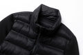 RARF Women's stand-up collar pressure glue zipper Black splicing space cotton jacket jacket for women-belleandkai.com