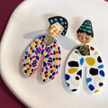 Top Sale Fashion Colourful Dangle Earrings for Women Accessories Stud Earring Y2K Pendientes New In Resin Earings-belleandkai.com
