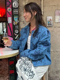 Casual Solid Printed Padded Women Jacket O-neck Full Sleeves Lady Coat 2024 Fashion Autumn Covered Button Female Loose Outwear-belleandkai.com