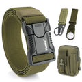 VATLTY New Tactical Outdoor Belt for Men and Women Aluminum Alloy Buckle Quick Release Elastic Belt Casual Belt Jeans Waistband-belleandkai.com