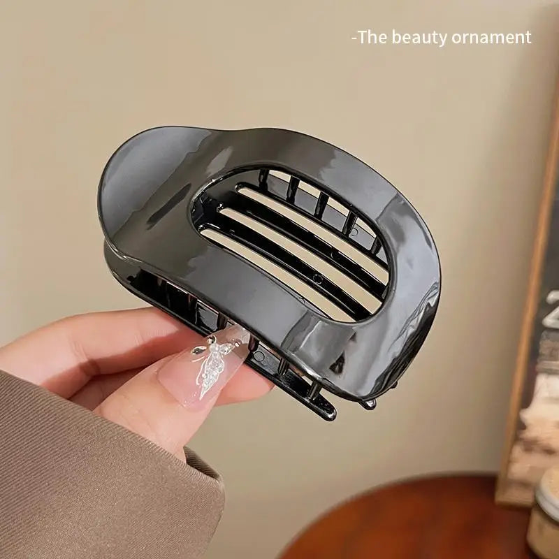 New Elegant Oval Teeth Hair Clip for Women Thick Long Hair Holder Headband Back Head Hairpin Hair Claw Fashion Hair Accessories-belleandkai.com