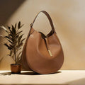 Women's underarm bag suede splicing pu leather design dumpling bag Tote bag Fashion brown/black shoulder crescent handbags bolsa-belleandkai.com