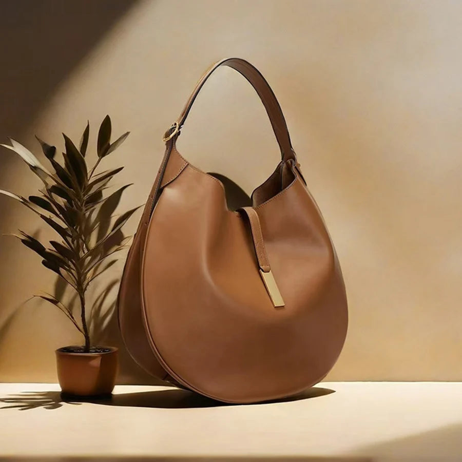 Women's underarm bag suede splicing pu leather design dumpling bag Tote bag Fashion brown/black shoulder crescent handbags bolsa-belleandkai.com