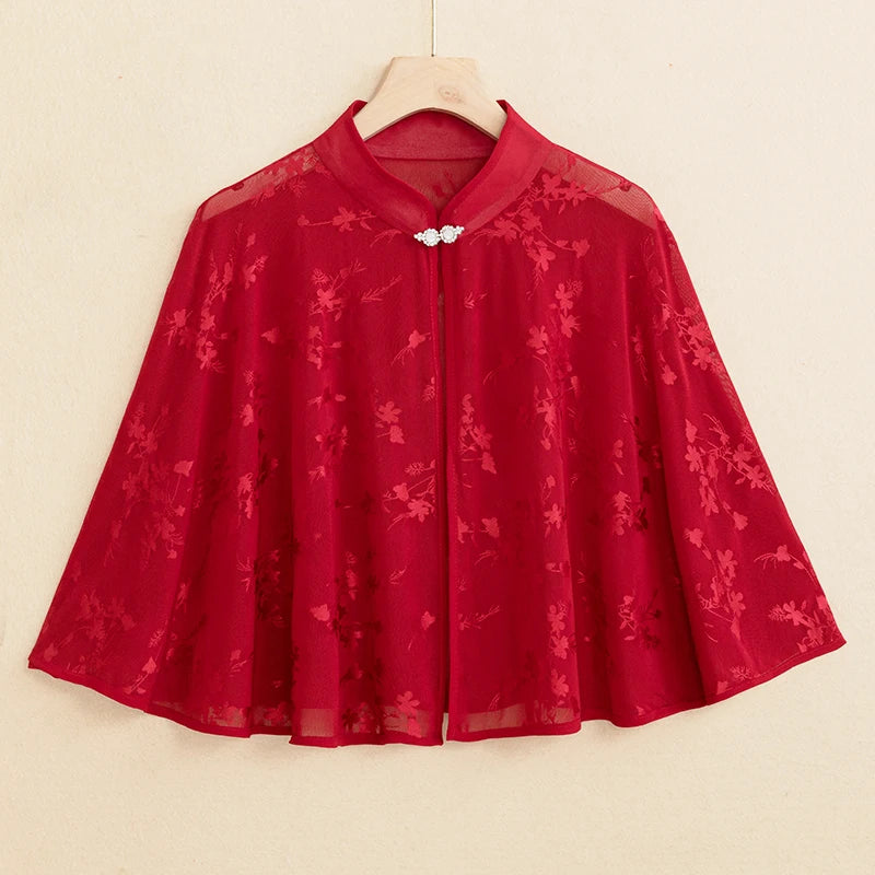 Cloak Summer Capes Ponchos Coats Fashion Clothes Women Clothing Tops Streetwear Party Vintage Casual Elegant Outerwear-belleandkai.com