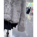 Spring Women's Cardigan Jacket Round Neck Pocket Fur Coat Solid Loose Suede Jacket Streetwear Vintag Outerwear-belleandkai.com