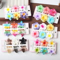 6Pcs Fashion Colorful Transparent Flower Small Hair Claw Clips clamp Hairpin Barrette for Thick Thin Hair Accessories for Women-belleandkai.com